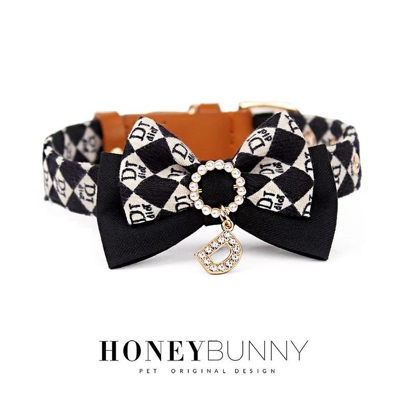 Fashion Bowknot Dog Collar Leash Set Pet Accessories Adjustable Bow Tie Cat Collar Teddy Bichon Pet Supplies Puppy Accessories