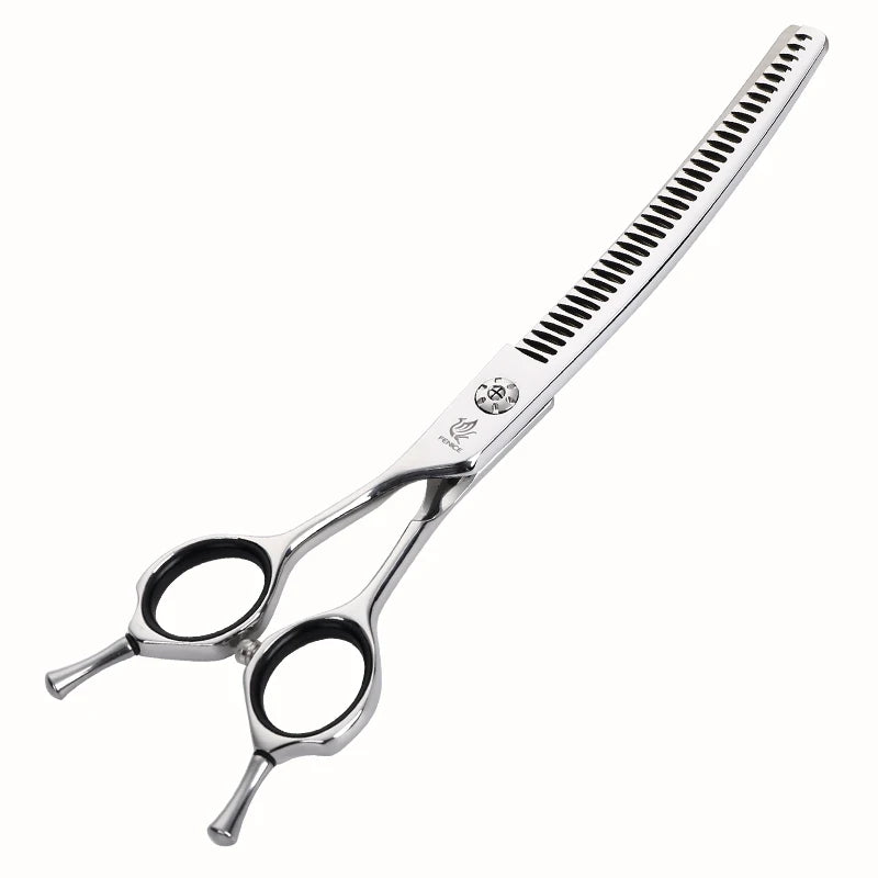 Fenice JP440C 7 Inch Left Hand Pet Dog Grooming Scissors Dog Scissors Curved Chunker & Thinning Scissors Shears for Pet Supplies