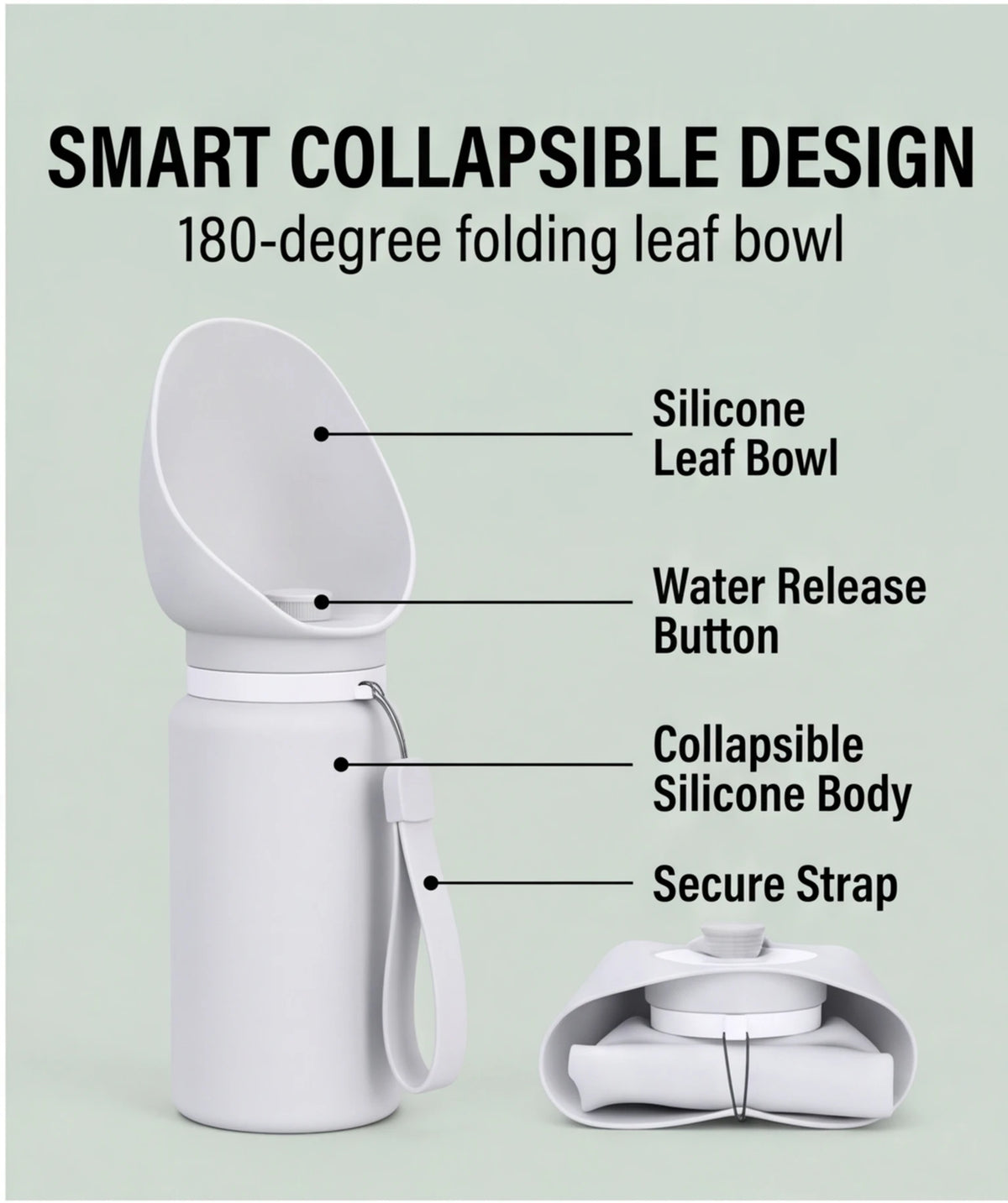 Pet Supplies Dog Accompanying Water Cup Outdoor Portable Travel Foldable Kettle Water Dispenser for Walking Dogs