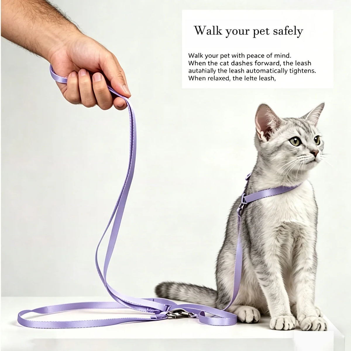 Cat Harness & Leash Set, X-Shape Escape Proof Outdoor Training Walking Vest Harness for Cats, Lightweight,Nylon Rope Small Dogs