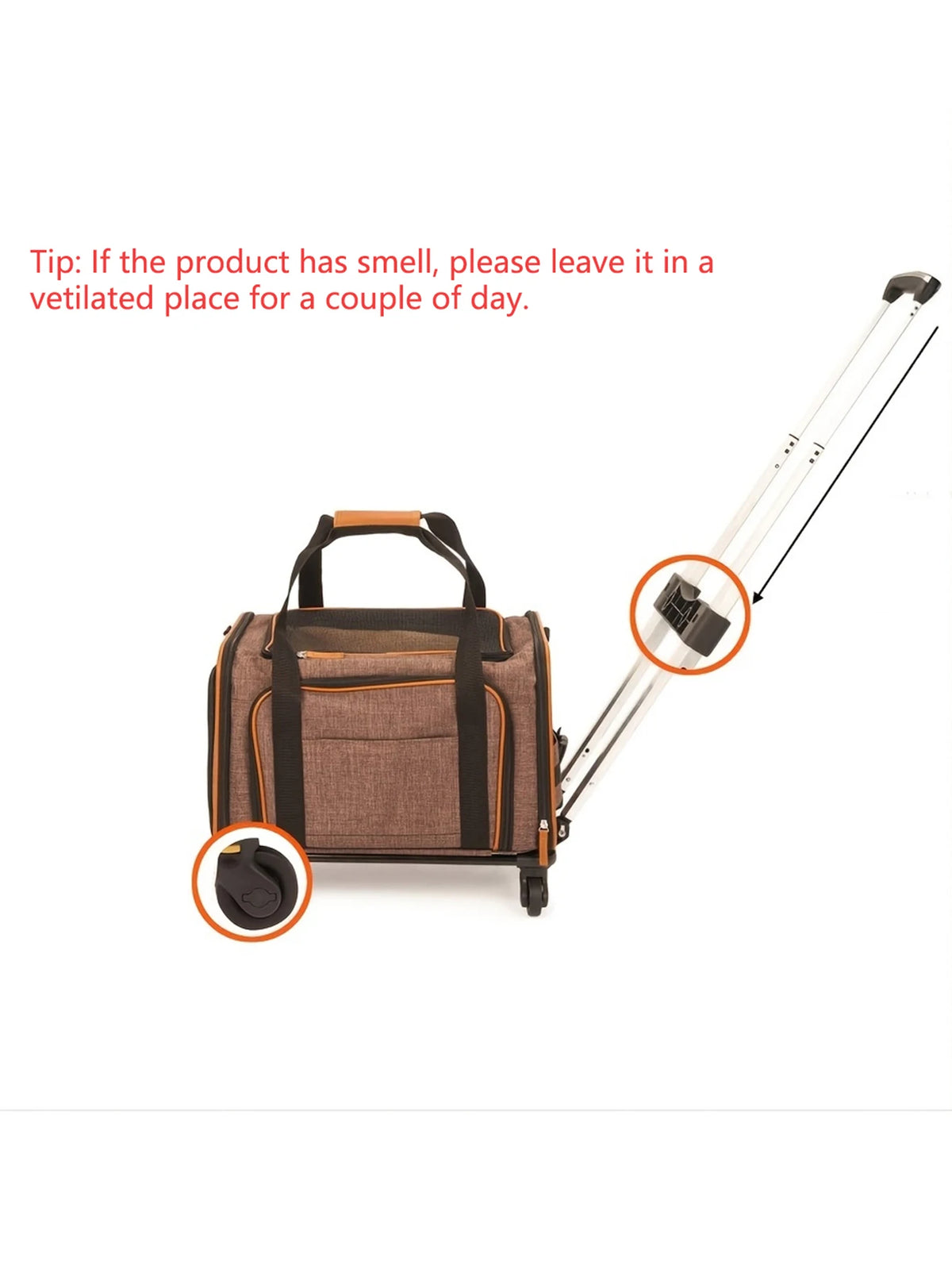 Airline-Certified Expandable Luxury Pet Carrier (With Wheels) - Dual-Wheel Pet Carrier - Pet Carrier with Retractable Handle