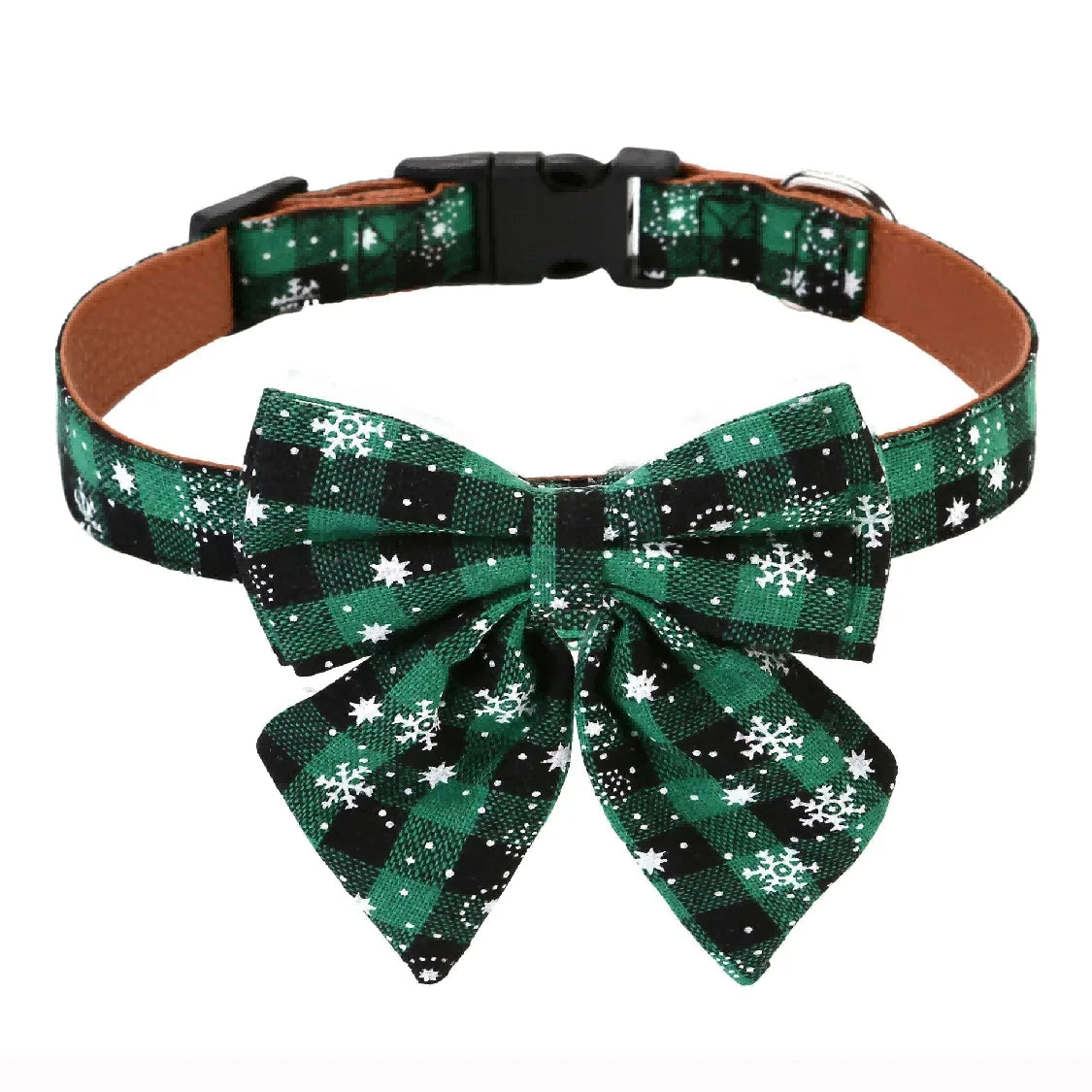 Christmas Pet Dog Collar Printed Plaid Christmas Bow Tie For Small Medium Dogs Cats New Year Cute Xmas Decor Props Pet Accesssor