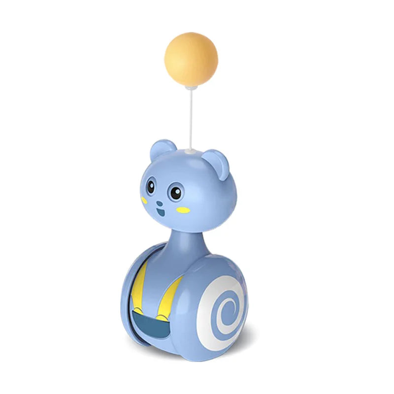 New Cat Tumbler Swing Toys Interactive Feather Pet Bumbler Funny Toy Cat Rolling Teaser Balance Feather Wand Toys Rotating Ball
