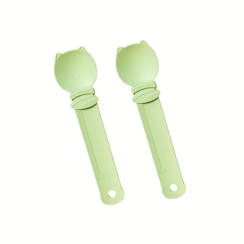 Hot Selling 2-Piece Set Of Cat Bar Shaped Squeeze Spoon, Cat Snack Feeder, Pet Liquid Feeding Tool, Pet Supplies