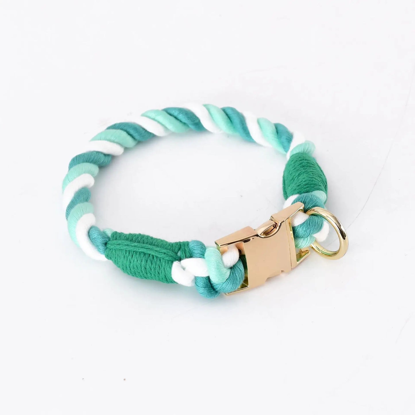 Loudik Wholesale Hand-woven Colored Cotton Rope Pet Collar Set Dog Leash Medium and Large Dog Pet Supplies Puppy Accessories