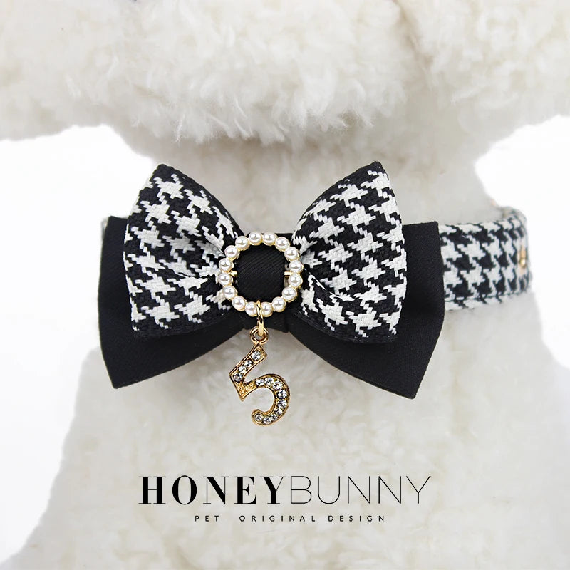 Fashion Bowknot Dog Collar Leash Set Pet Accessories Adjustable Bow Tie Cat Collar Teddy Bichon Pet Supplies Puppy Accessories