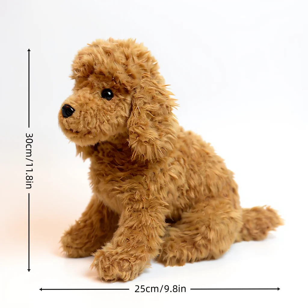 Lifelike Poodle Plush Toy Simulation Pet Dog Doll Children'S Gift Suitable For Home Decoration Collection