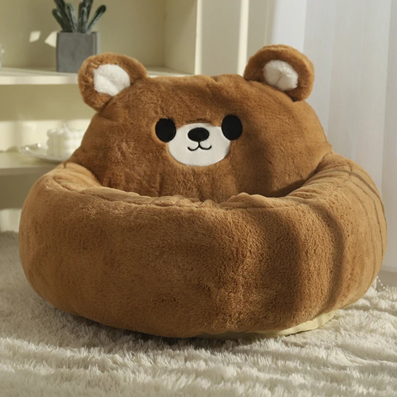 HOOPET Cat Bed Sofa Winter Warm Pet Bed for Small Dogs Cats Thicken Dog Deep Sleeping Bed Puppy Kennel Pet Supplies