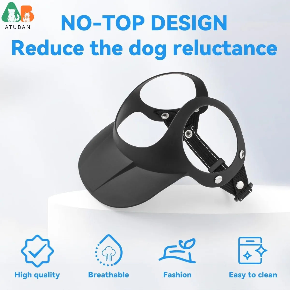 ATUBAN Dog Visor Motorcycle Sun Hat Ear Holes Adjustable for Small/Medium Dogs 16.5-27.5lb,Stylish Doggy Visor,Easy Wear