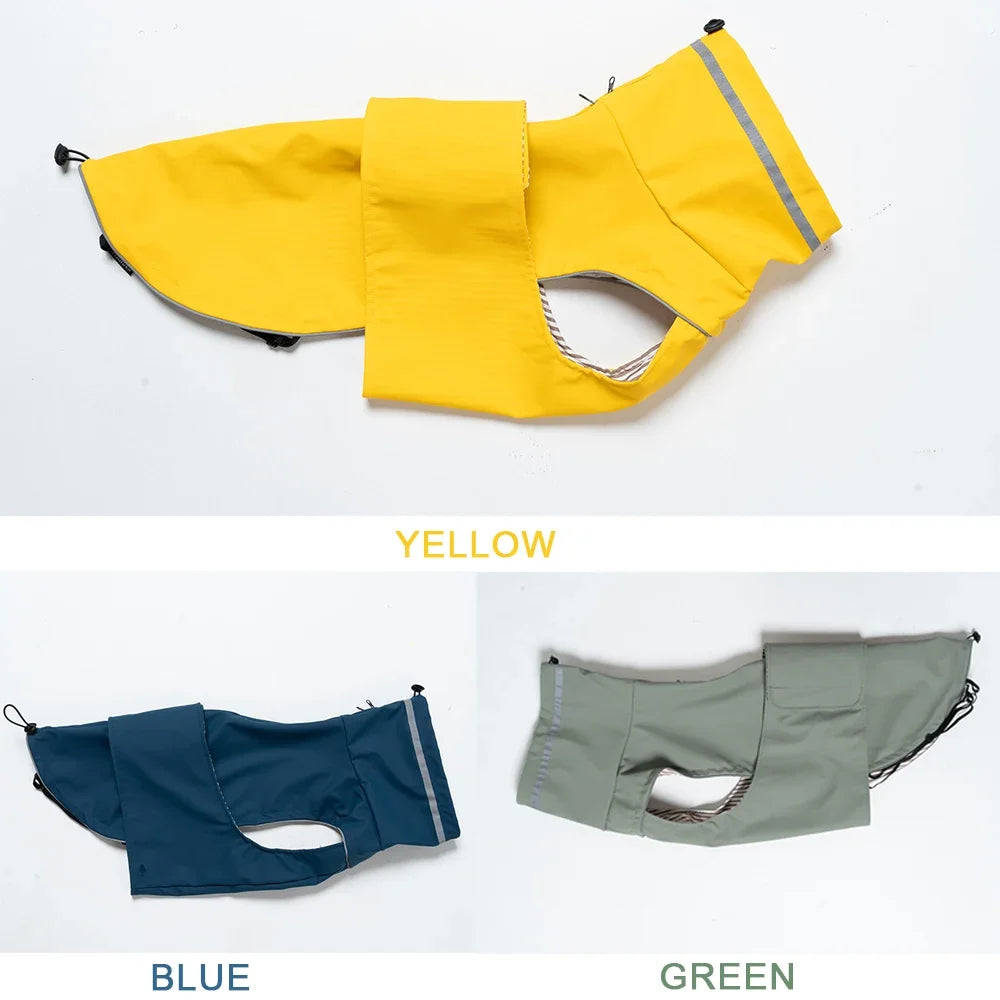 Waterproof Dog Raincoat for Small Large Dog Puppy Canine Clothes Leash Hole Reflective rain Jacket Pug Dog Clothing Pet Poncho