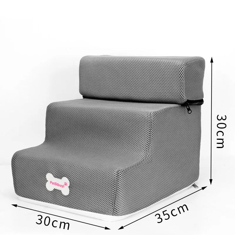 Hot Dog House Dog Stairs Pet 3 Steps Stairs for Small Dog Cat Pet Ramp Ladder Anti-slip Removable Dogs Bed Stairs Pet Supplies