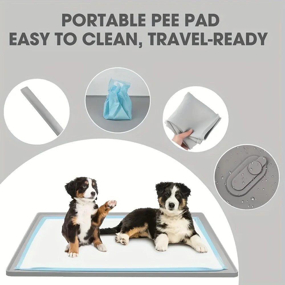 3 size dog urine pad bindings-urine barrier pad, non-slip soft silicone safety material, foldable storage, no floor space, easy