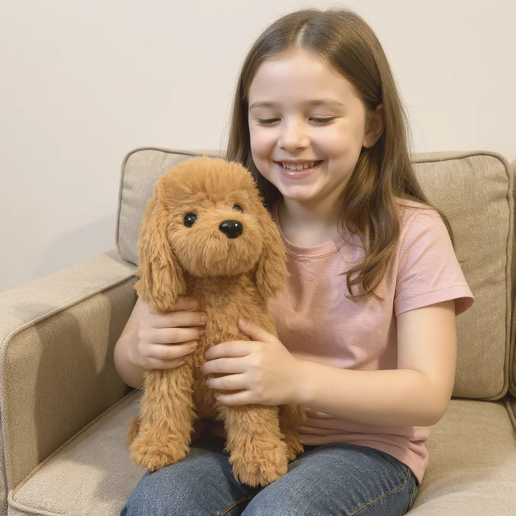 Lifelike Poodle Plush Toy Simulation Pet Dog Doll Children'S Gift Suitable For Home Decoration Collection