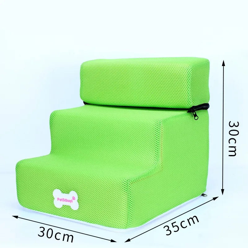 Hot Dog House Dog Stairs Pet 3 Steps Stairs for Small Dog Cat Pet Ramp Ladder Anti-slip Removable Dogs Bed Stairs Pet Supplies