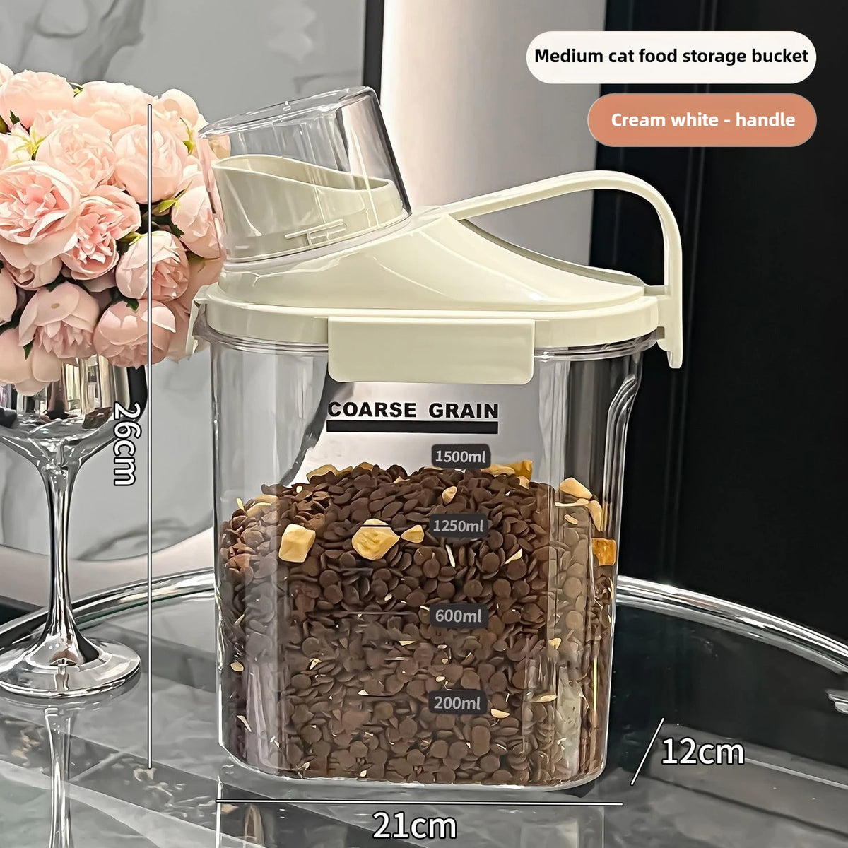 Cat Food Sealed Storage Tank Dog Food Storage Bottle Thickened Household Pest-Proof Bucket Food-Grade Moisture-Proof Container