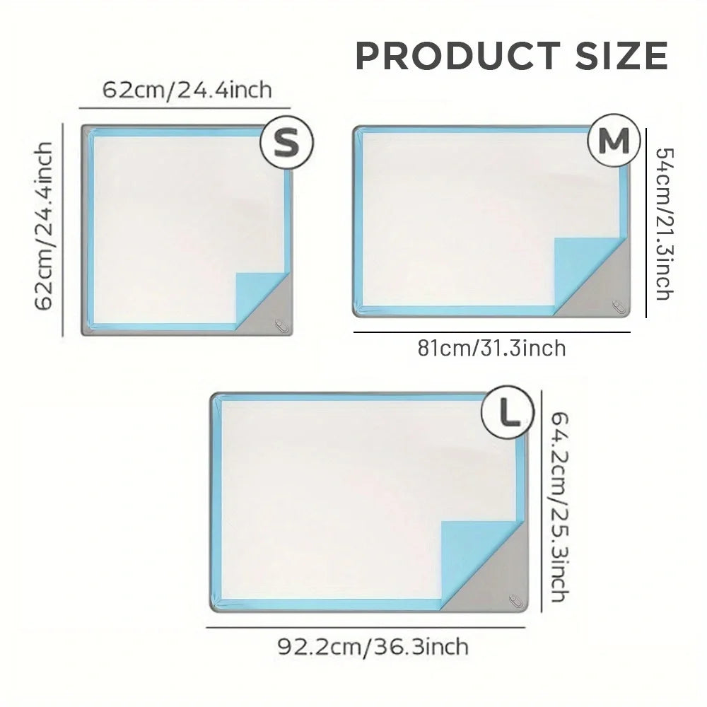 3 size dog urine pad bindings-urine barrier pad, non-slip soft silicone safety material, foldable storage, no floor space, easy