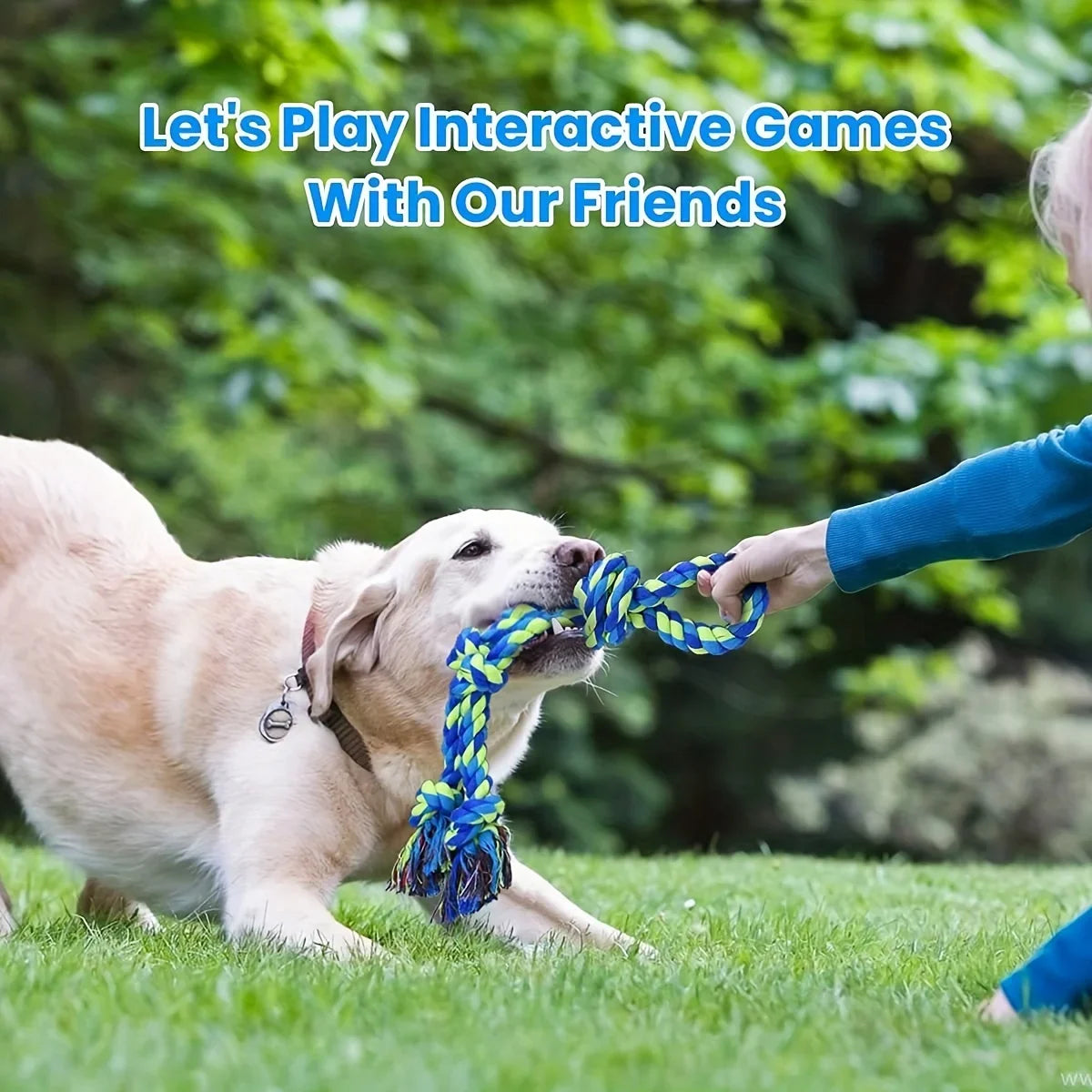 Knot Dog Toys Indestructible Durable Dog Chew Toys Tug of War Interactive Toys Suitable for Medium and Large Dogs Pet Supplies