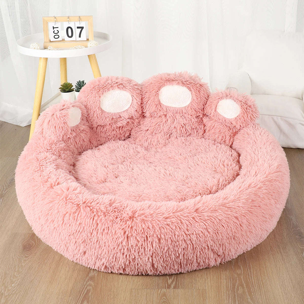 Fluffy Dog Bed Winter Warm Large Pet Products Small Sofa Baskets Pets Kennel Mat Puppy Cats Supplies Basket Blanket Accessories