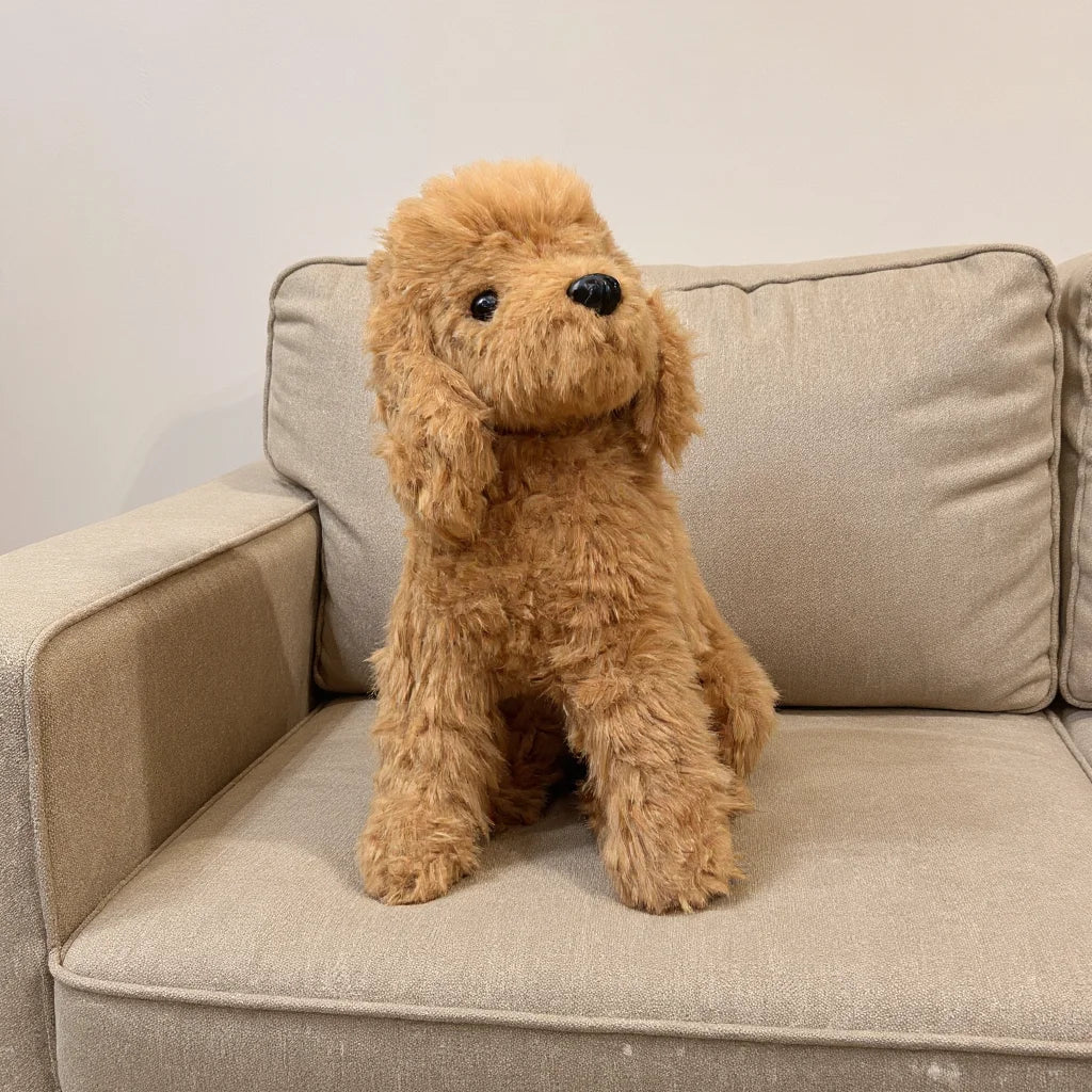 Lifelike Poodle Plush Toy Simulation Pet Dog Doll Children'S Gift Suitable For Home Decoration Collection