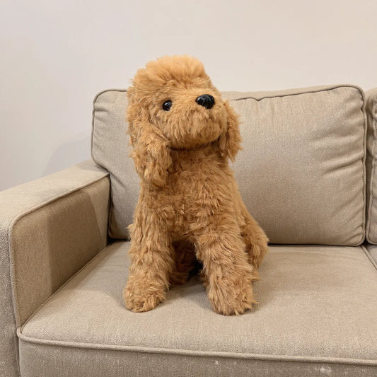 Lifelike Poodle Plush Toy Simulation Pet Dog Doll Children'S Gift Suitable For Home Decoration Collection