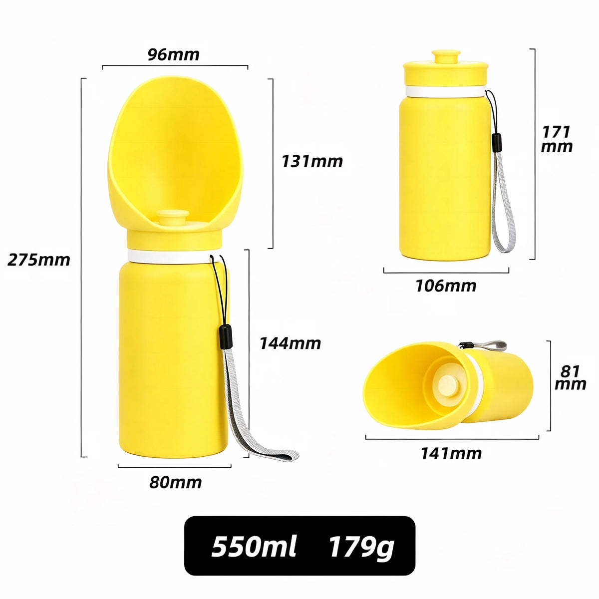 Pet Supplies Dog Accompanying Water Cup Outdoor Portable Travel Foldable Kettle Water Dispenser for Walking Dogs