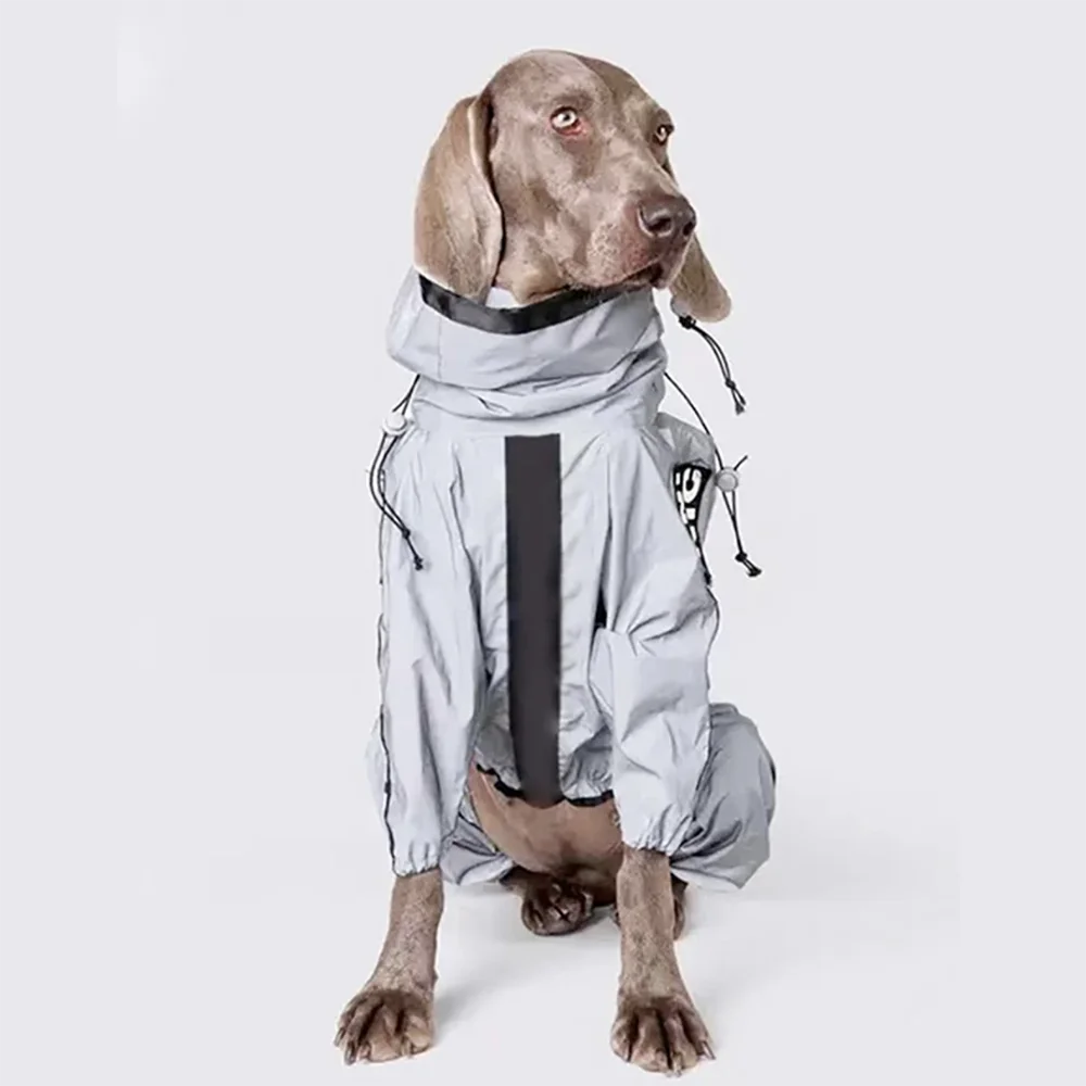 Reflective Pet Dog Jumpsuit Waterproof Raincoat Sunscreen Dog Outdoor Clothes Jacket for Small Medium Large Dog Pet Supplies