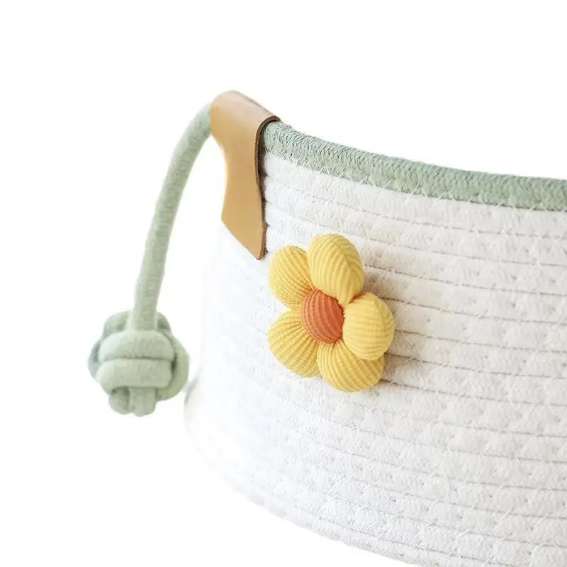 Four season universal cat nest with ball, cotton rope, woven pet nest, round, scratch resistant pet supplies
