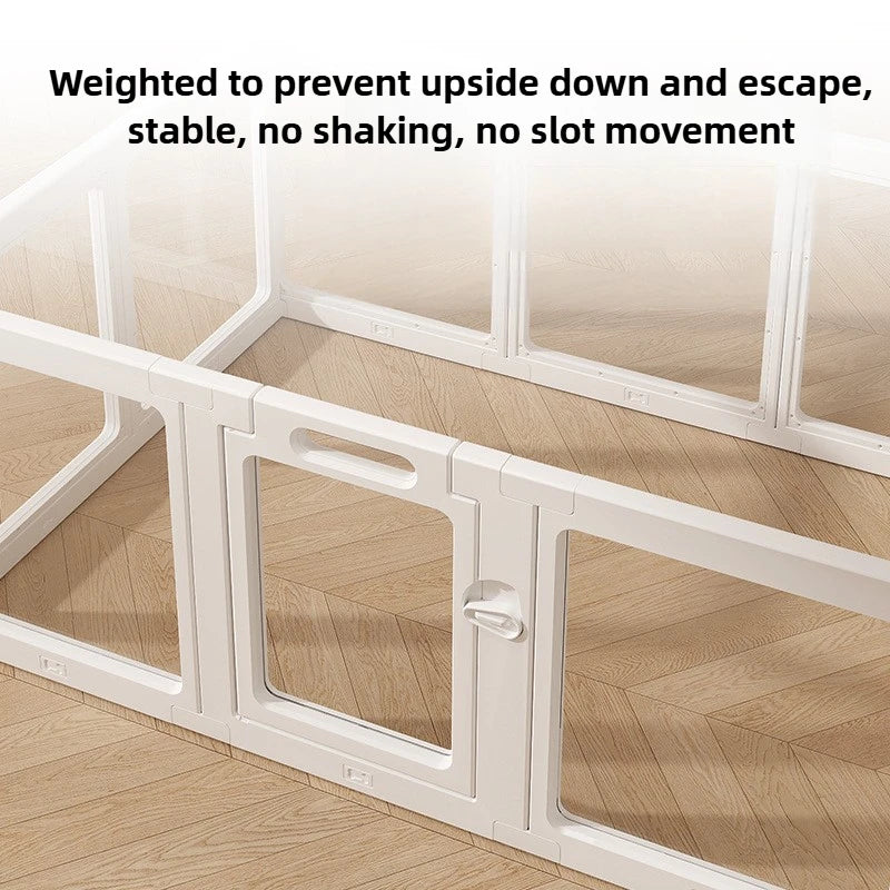 Indoor Transparent Dog Fence Tall Acrylic Backyard Dog Enclosure Cage Door Furniture Dogs Playpen Anti Escape Pet Supplies