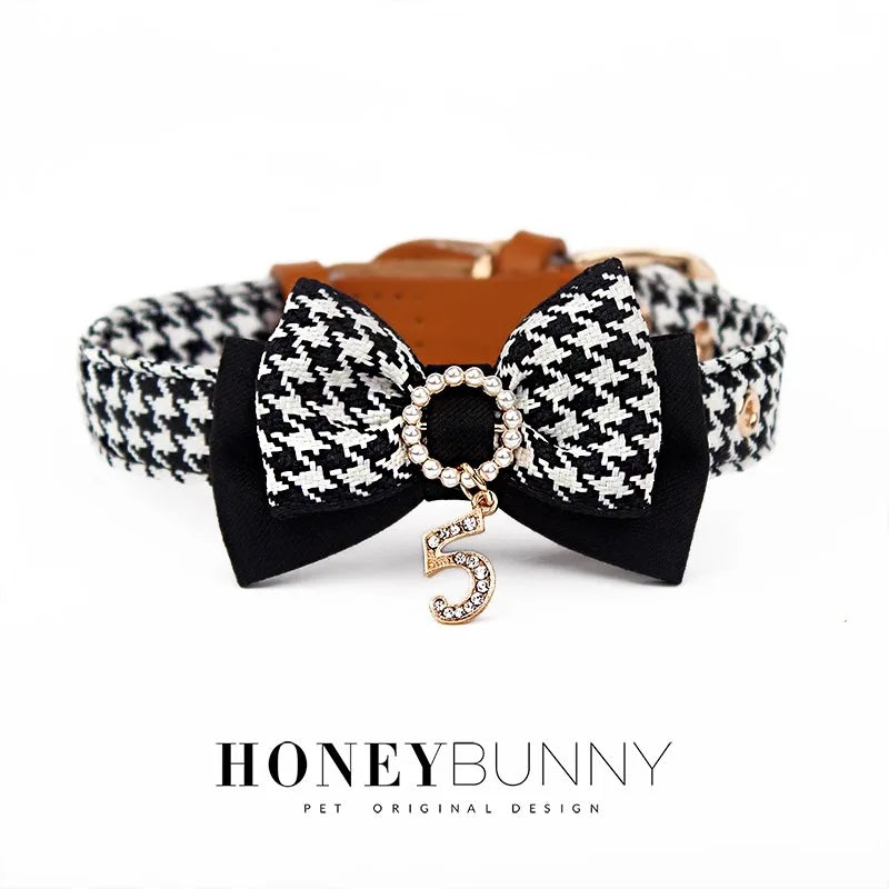 Fashion Bowknot Dog Collar Leash Set Pet Accessories Adjustable Bow Tie Cat Collar Teddy Bichon Pet Supplies Puppy Accessories