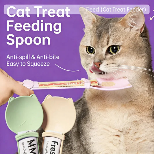 Hot Selling 2-Piece Set Of Cat Bar Shaped Squeeze Spoon, Cat Snack Feeder, Pet Liquid Feeding Tool, Pet Supplies