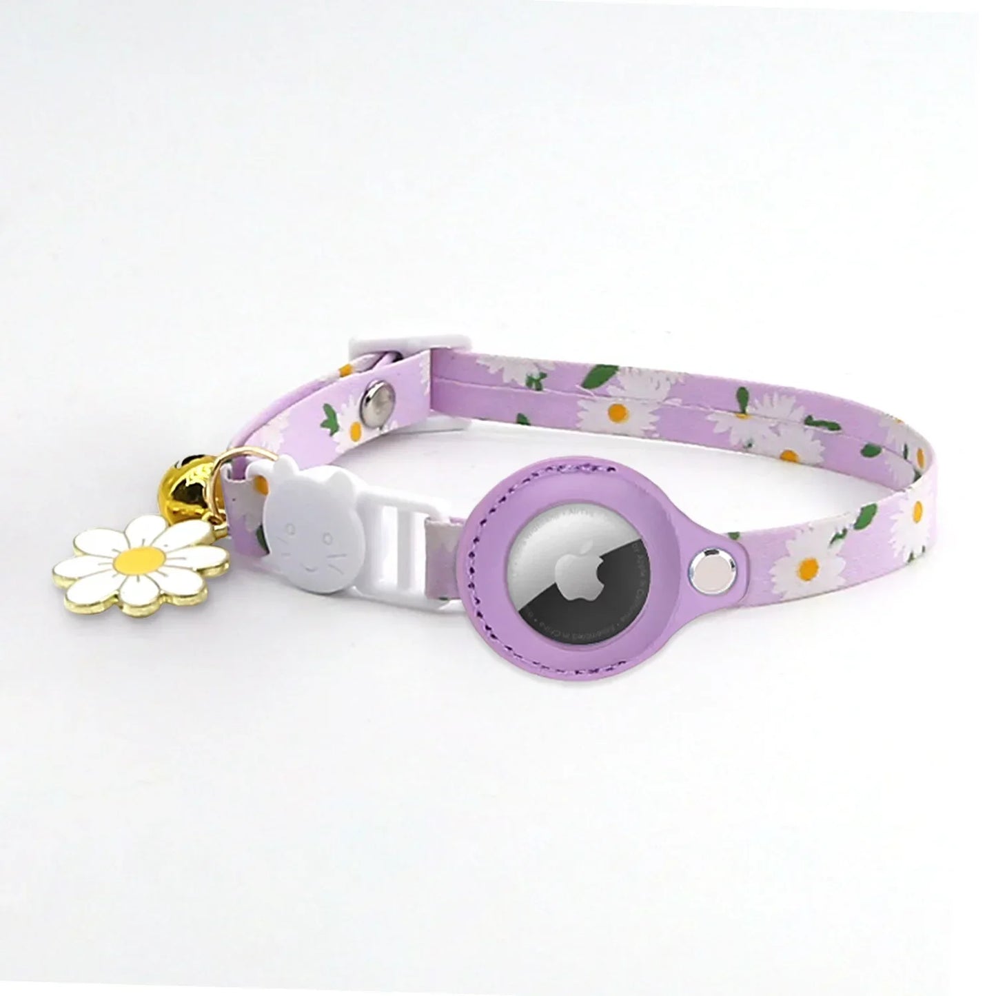 Lovely Aritag Protective Case Anti-Lost Cat Collar Adjustable Kitten Collar with Bell Light Weight Puppy Necklace Pet Supplies