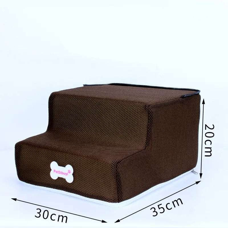 Hot Dog House Dog Stairs Pet 3 Steps Stairs for Small Dog Cat Pet Ramp Ladder Anti-slip Removable Dogs Bed Stairs Pet Supplies