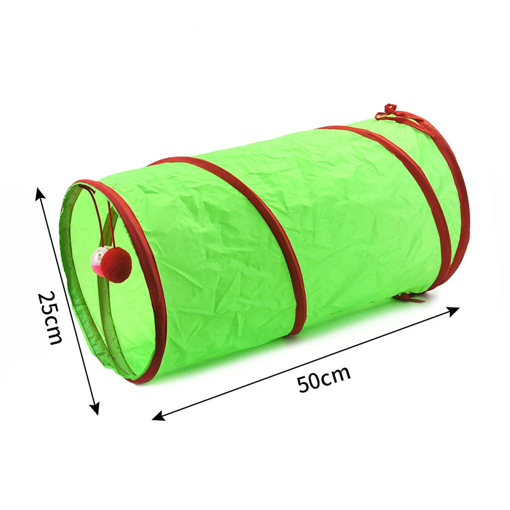 Christmas Cat Tunnel Pet Supplies Fun Toy Play Tunnel Tube Funny Kitten Toys Foldable Toys For Cat Pet Training Interactive