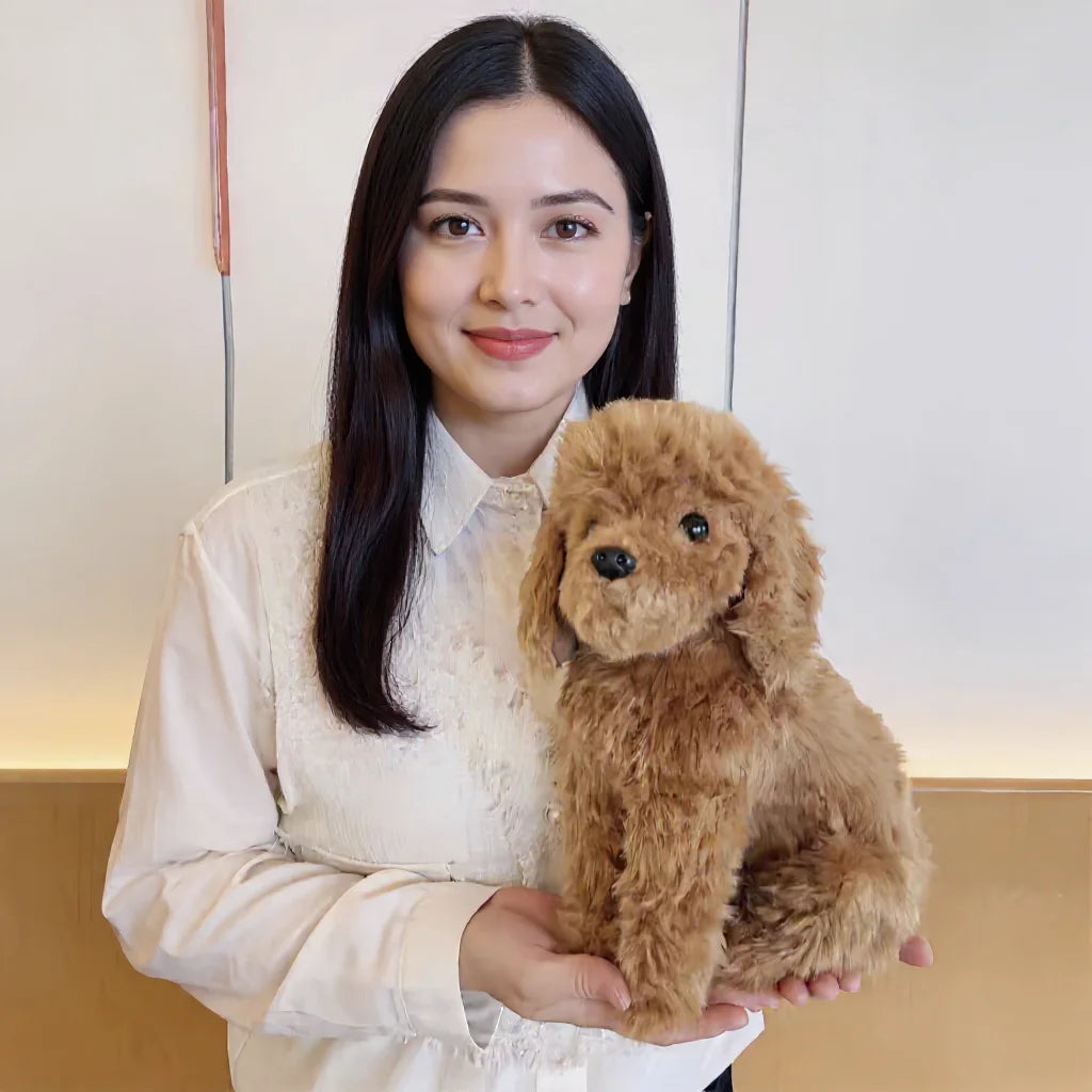 Lifelike Poodle Plush Toy Simulation Pet Dog Doll Children'S Gift Suitable For Home Decoration Collection