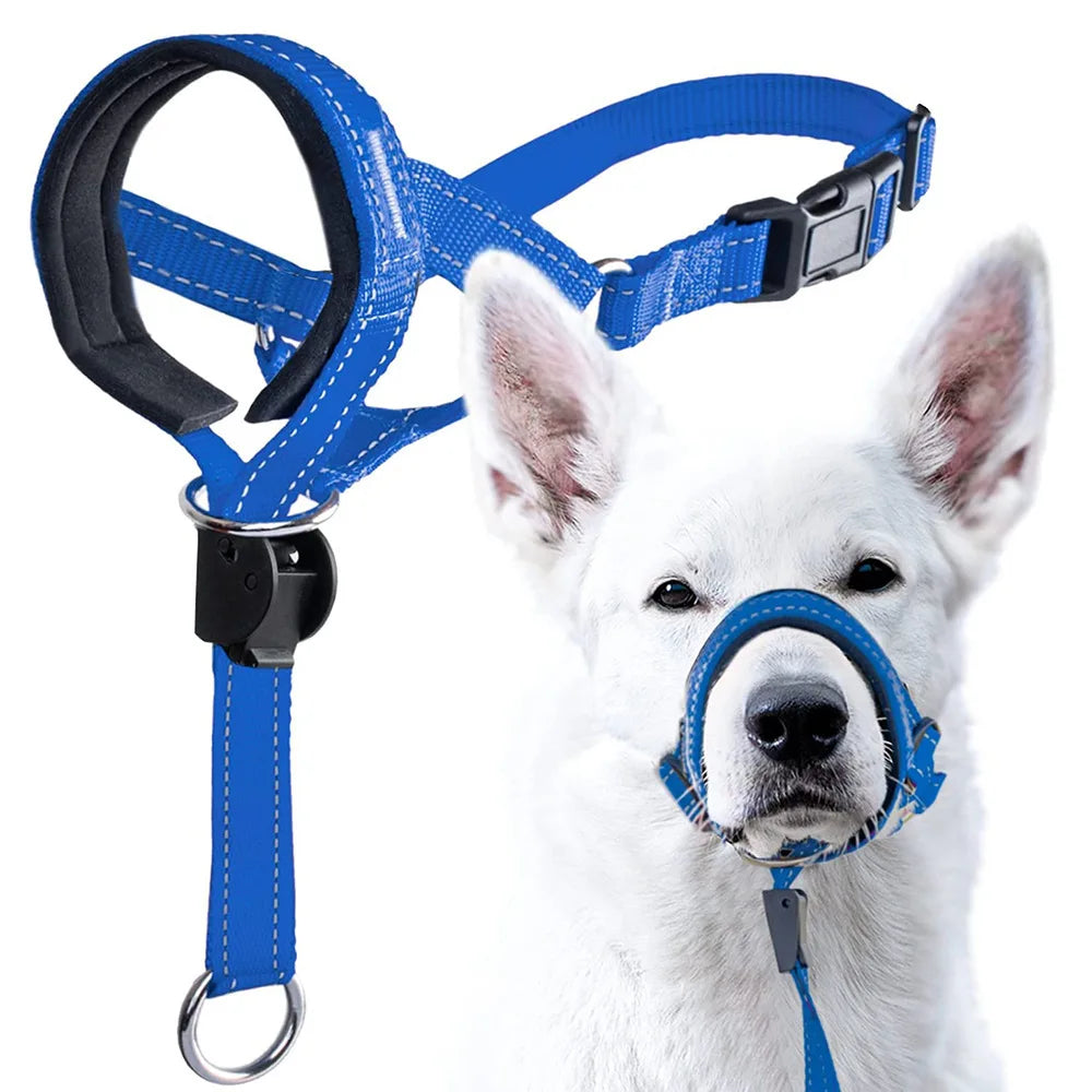Mesh Dog Muzzle For Small Large Dogs Soft Nylon Dog Muzzle Adjustable Anti-biting Breathable Stop Barking Mouth Cover Pet Supply