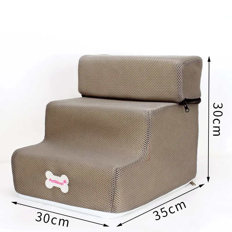 Hot Dog House Dog Stairs Pet 3 Steps Stairs for Small Dog Cat Pet Ramp Ladder Anti-slip Removable Dogs Bed Stairs Pet Supplies