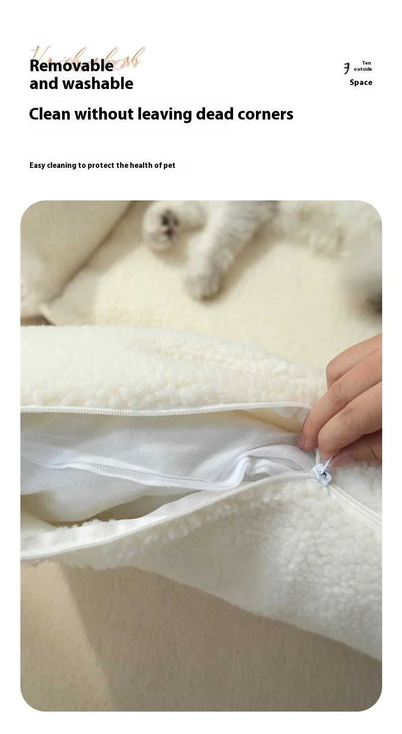 All-Season Universal Kennels Winter Warm Pet Sofa For Dogs Cats Warm Cat Nest Dog Sleeping Mats Removable Washable Pet Supplies