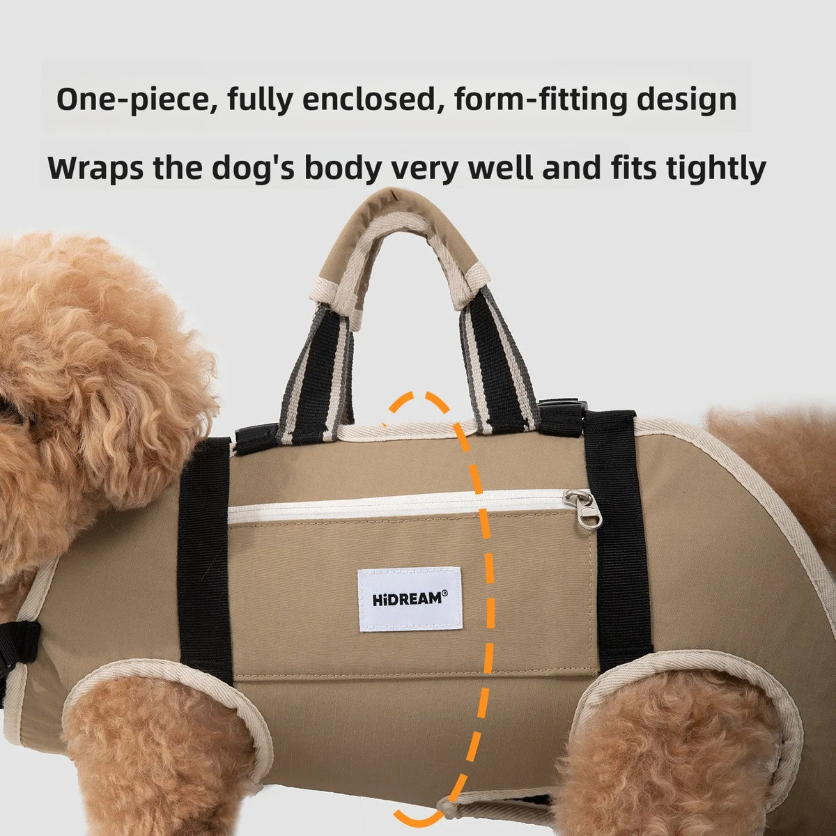 Horizontal Dog Backpack - Ergonomic Lumbar & Shoulder Support, Anti-Shake Full Wrap with Head Pad, 3-Way Carry S-XL